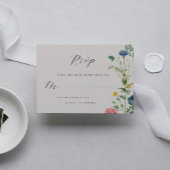 シークレッお洒落トガーデンワイルドフラワーRSVPカード 招待状