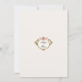 シークレッエレガントトガーデンフローラアー結婚チズ 招待状 (裏面)