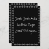 シークレッツ，シークレッツサプライズパーティー招待状 招待状 (正面/裏面)