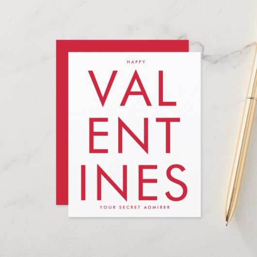 シークレットアドミラーレッドホワイトおもしろいカスタムハートHAPPY (正面/裏面インサイチュ)