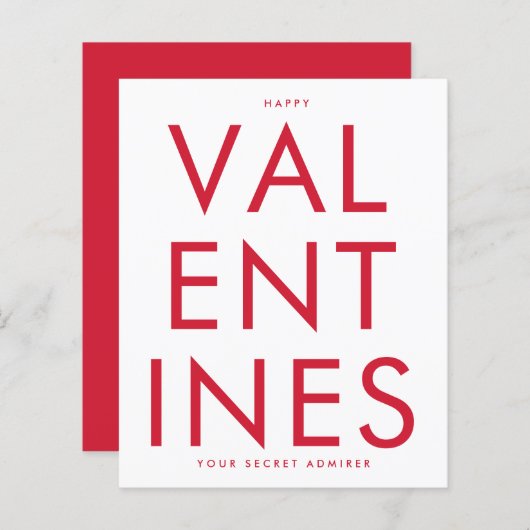 シークレットアドミラーレッドホワイトおもしろいカスタムハートHAPPY (正面/裏面)