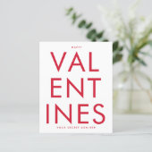 シークレットアドミラーレッドホワイトおもしろいカスタムハートHAPPY (スタンド正面)