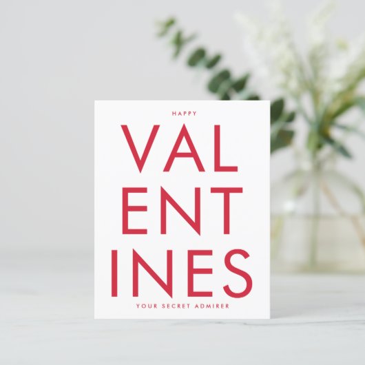 シークレットアドミラーレッドホワイトおもしろいカスタムハートHAPPY (スタンド正面)