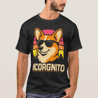 シークレットエージェントコルギインシェーズレトロスタイル Tシャツ