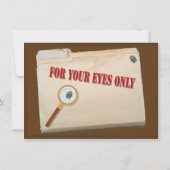 シークレットエージェントスパイトップ秘密バースデーパーティー招待状 招待状 (裏面)