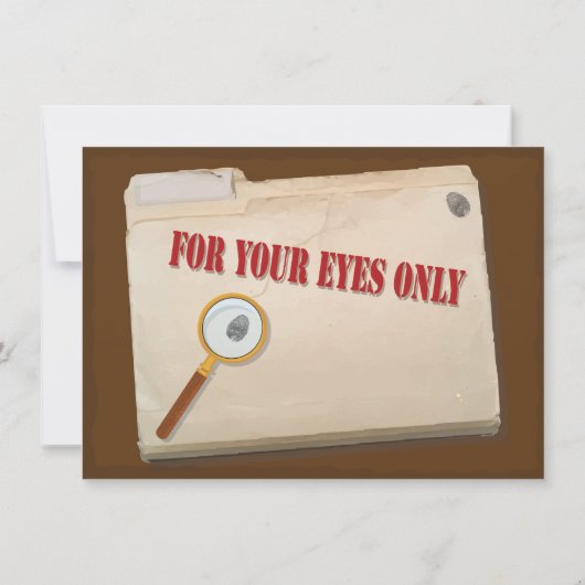 シークレットエージェントスパイトップ秘密バースデーパーティー招待状 招待状 (裏面)