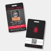 シークレットエージェントスパイバッジ バッジ (正面＆裏面)