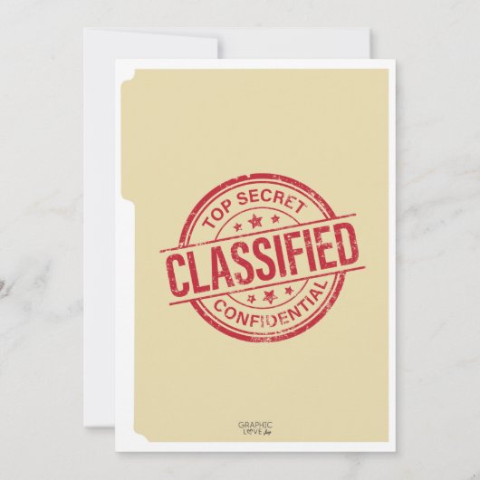 シークレットエージェントスパイ任務ファイル誕生日パーティー 招待状 (裏面)