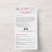 シークレットエージェントスパイ招待状 オールインワン招待状 (内側)