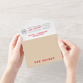 シークレットエージェントスパイ招待状 オールインワン招待状