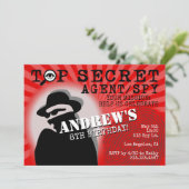 シークレットエージェントスパイ誕生日パーティーの招待 招待状 (スタンド正面)