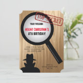 シークレットエージェントバースデーパーティ招待状 招待状 (スタンド正面)