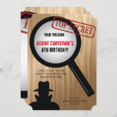 シークレットエージェントバースデーパーティ招待状 招待状 (正面/裏面)
