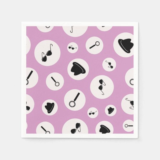 シークレットエージェントパーティー スタンダードカクテルナプキン (正面)