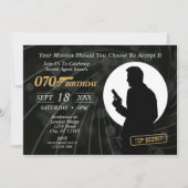 シークレットエージェント誕生日招待状 招待状 (正面)