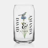 シークレットガーデンお洒落ワイルドフラワーブーケ ガラス缶 (正面)