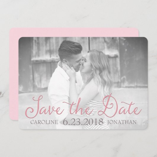 シークレットガーデンの水彩フローラ日付カードを保存 セーブザデート (正面/裏面)