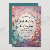 シークレットガーデンイン夕べグローカスタム年 招待状 (正面/裏面)