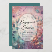 シークレットガーデンイン夕べグロー婚約シャワー 招待状 (正面/裏面)