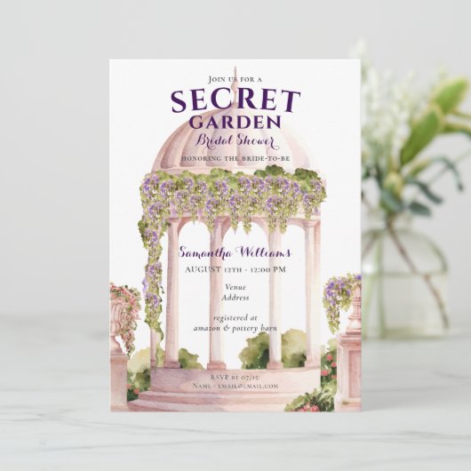 シークレットガーデンウィステリアヴィンテージガゼボブライダルショウ 招待状 (スタンド正面)