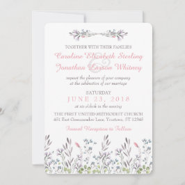 シークレットガーデンウォーターカラーフローラ招待状 招待状