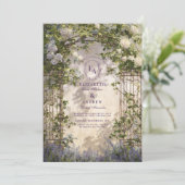 シークレットガーデンゲートフェアリー結婚タリー 招待状 (スタンド正面)