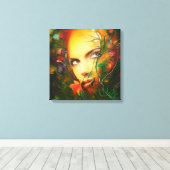 シークレットガーデンスリアルアートポートレート美女 キャンバスプリント (インサイチュ (ウッドフロア))