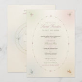 シークレットガーデンティーパーティーベビーシャワー招待状 (正面/裏面)