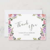 シークレットガーデンバタフライ結婚フローラ サンキューカード (正面)