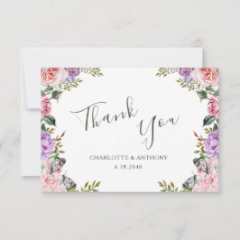 シークレットガーデンバタフライ結婚フローラ サンキューカード