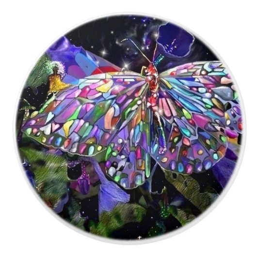 シークレットガーデンバタフライ セラミックノブ (正面)