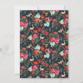 シークレットガーデンバラ&昆虫ベビーシャワー 招待状 (裏面)