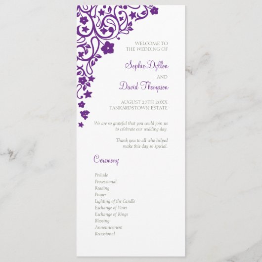 シークレットガーデンパープルフローララブバード結婚ズ プログラム (正面)