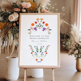 シークレットガーデンブライダルシャワーウェルカムサイン ポスター