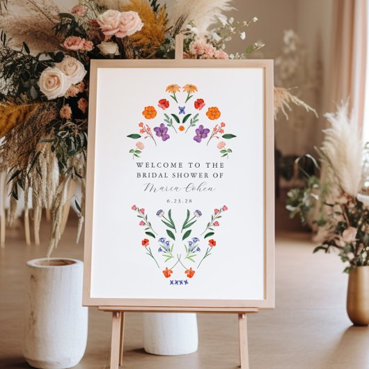 シークレットガーデンブライダルシャワーウェルカムサイン ポスター