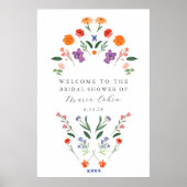 シークレットガーデンブライダルシャワーウェルカムサイン ポスター (正面)