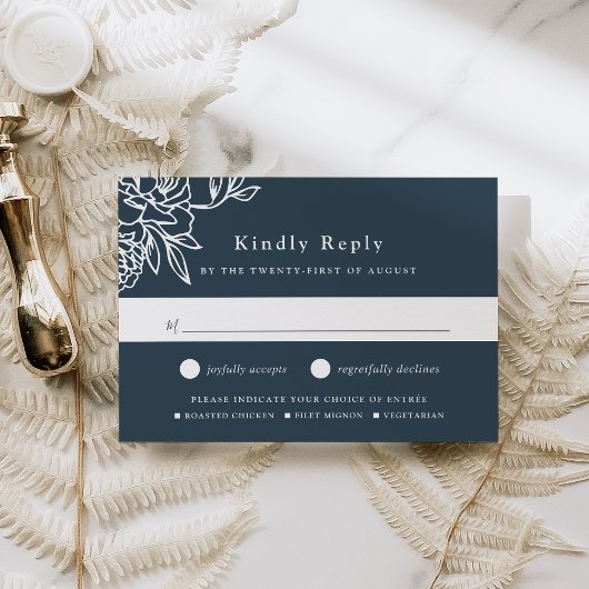 シークレットガーデンミール選択RSVPカード 出欠カード