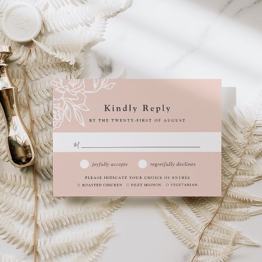 シークレットガーデンミール選択RSVPカード 出欠カード