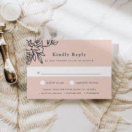 シークレットガーデンミール選択RSVPカード 出欠カード