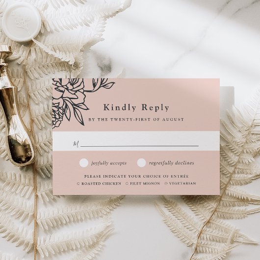 シークレットガーデンミール選択RSVPカード 出欠カード