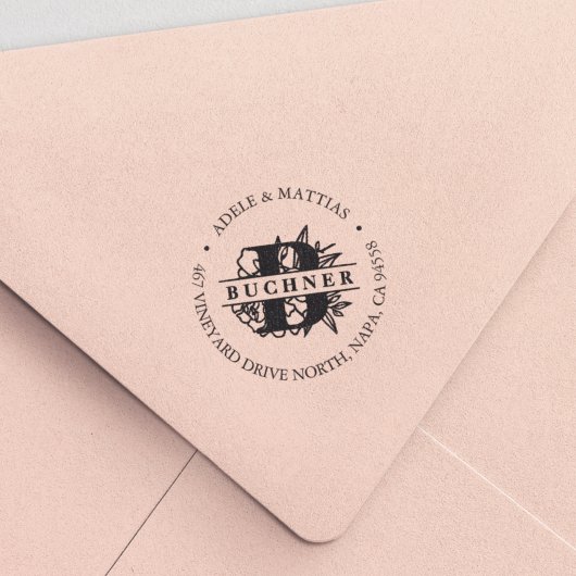 シークレットガーデンモノグラム差出人住所 セルフインキングスタンプ