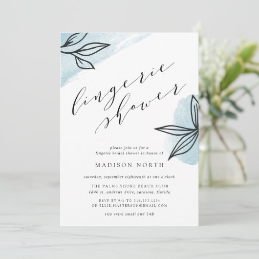 シークレットガーデンランジェリーシャワー招待状 招待状 (スタンド正面)