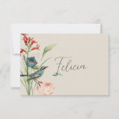 シークレットガーデンワイルドフラワーエスコートカード サンキューカード (正面)