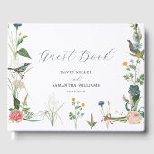 シークレットガーデンワイルドフラワーフレーム結婚ズゲストブック ゲストブック (正面)