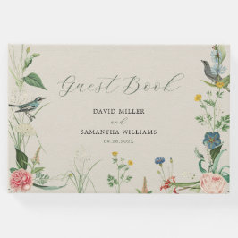シークレットガーデンワイルドフラワーフレーム結婚ズゲストブック ゲストブック