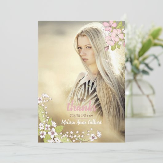 シークレットガーデン卒業ありがとう写真 招待状 (スタンド正面)