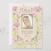 シークレットガーデン卒業ありがとう写真 招待状 (裏面)