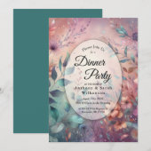 シークレットガーデン夕べグローディナーパーティー – ホーム 招待状 (正面/裏面)