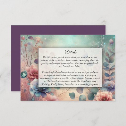 シークレットガーデン夕べグロー エンクロージャーカード (正面/裏面)