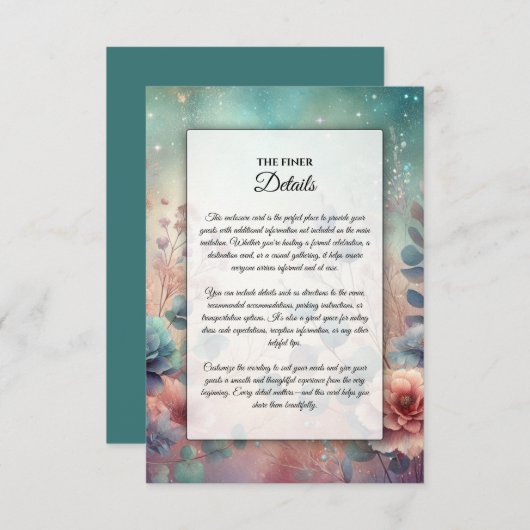 シークレットガーデン夕べグロー エンクロージャーカード (正面/裏面)